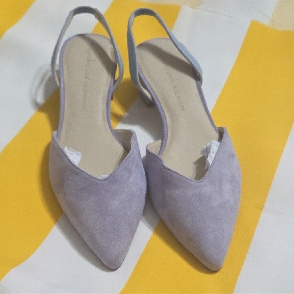 cupcakes & cashmere Laralee Light Blue/periwinkle Slingback Heels